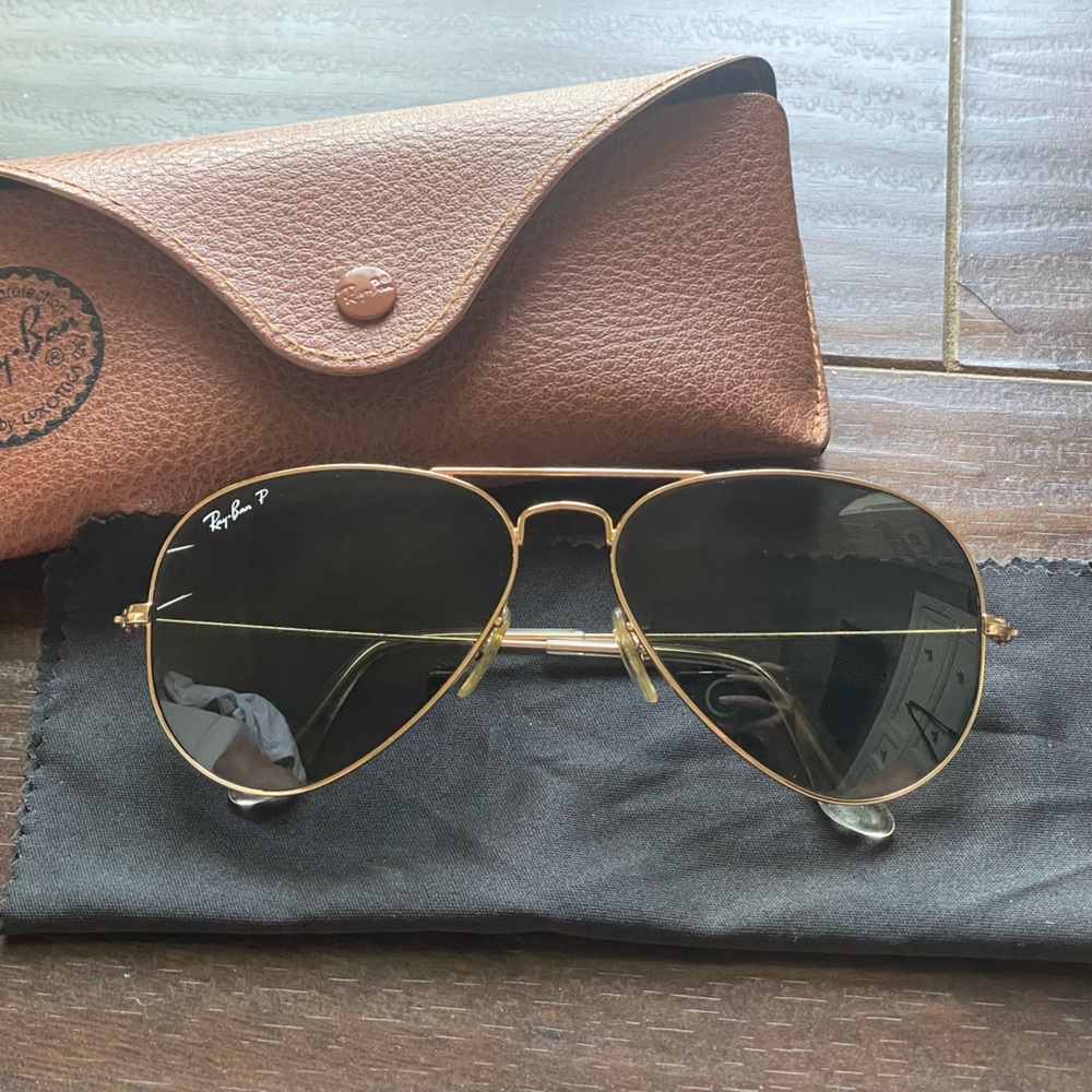 Ray ban Aviator Polarized 3025 Gold/Green 001/58 58mm